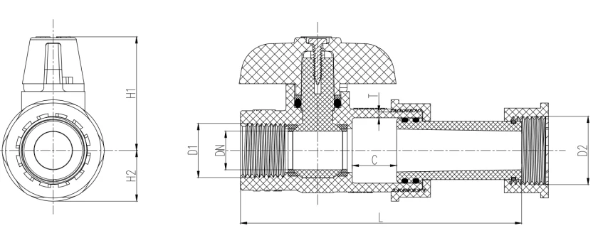 DN15–DN20 Plastic Valve — Dimensions & installation 2